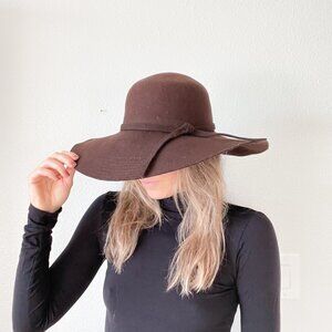 🧸 Vintage 2000's Y2K Brown Floppy Boho Hat